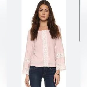 Nanette Lepore long sleeve blush blouse size 0